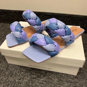 Blue and Purple Leather Sandal (L'intervalle, BRAND NEW, NEVER WORN)